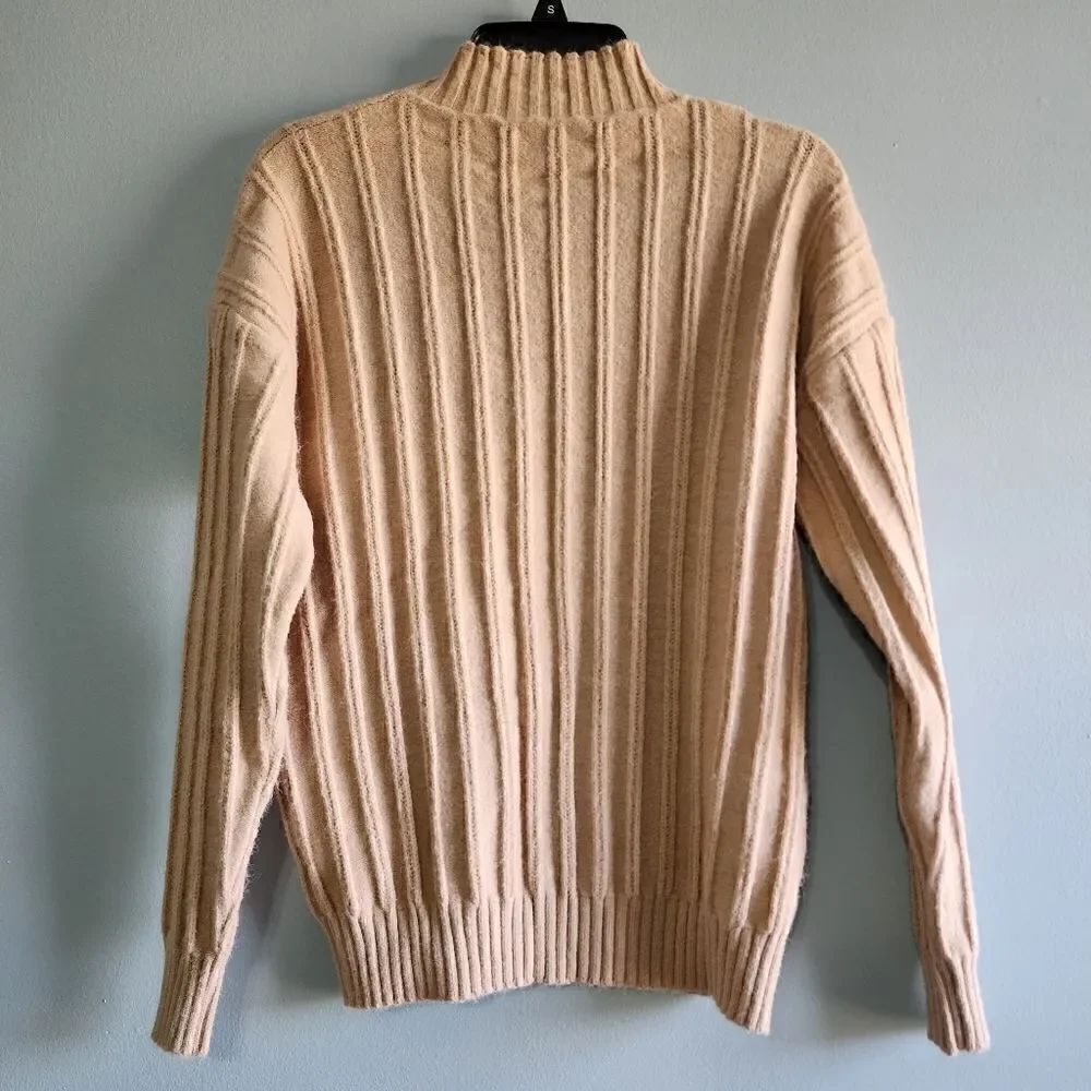 Mock Neck Drop Shoulder Sweater - Picture 4 of 9